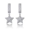 Aretes de Estrella de Cinco Puntas para Mujer Hip-hop Llenos de Zirconia Aretes de Moda para Mujer Joyería Dorada y de Australia Joyería Transfronteriza Europea y Americana