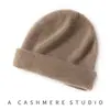 Gorro de Invierno Doble Capa de Cachemira Pura para Mujer, Cálido, Engrosado, de Moda, Versátil, Gorro de Punto, Gorro de Punto para Exteriores para Protección contra el Frío