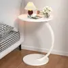 Estante de Almacenamiento de Mesita de Noche de Moda Mesa Redonda Pequeña Mesa Lateral Simple para Sofá de Casa Mesa de Café Gabinete de Mesita de Noche Dormitorio Minimalista Moderno