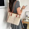 Bolso de Compras Grande de Textura Moda para Viaje Diario de un Solo Hombro Debajo del Brazo para Mujer, Bolso Tote Casual Impreso Transfronterizo Nuevo y Simple