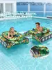 Tanque Inflável de PVC Boia de Água Jato de Água Piscina de Batalha de Água Brinquedo Cama Flutuante para Adultos com Pistola de Água Personalização de Fábrica