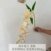 Flores Artificiais 3D Frésia Arranjo Floral para Mesa de Jantar em Casa Buquê de Noiva Flores Falsas de Casamento Flores de Orquídea de Neve Perfumadas