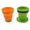 En stock Taza de agua plegable de silicona para viajes al aire libre Taza de agua de silicona portátil Taza retráctil Resistente a altas temperaturas