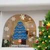 Decoração de Natal Transfronteiriça 2027 Adesivos para Porta de Vidro Arranjo de Cena Adesivos para Janela Adesivos para Vitrine Adesivos Eletrostáticos para Árvore de Natal
