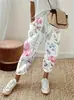 Ropa de mujer transfronteriza TEMU súper ventas pantalones cortos florales bohemios para mujer, pantalones casuales de bolsillo sueltos multicolor