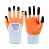 Guantes de Protección Laboral Resistentes al Aceite de Nitrilo Caucho Completamente de Goma Reparación Reparación de Automóviles Resistentes al Desgaste Impermeables Antideslizantes Guantes Antipinchazos