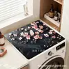 Alfombrilla para Lavadora de Barro de Diatomeas con Flor 3D, Absorbente de Agua y Antideslizante, Alfombrilla Decorativa para el Hogar para Sala de Estar y Dormitorio, Alfombrilla Multiusos y de Múltiples Tamaños
