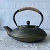 Sala de Modelos Casa de Té Estante Antiguo Juego de Té Decoración Suave Estilo Chino Nuevo Tetera Pequeña Creativa Olla de Hierro Fundido Adornos para Sala de Té