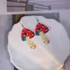 Pendientes de Aro Creativos de Personalidad Transfronterizos Europeos y Americanos Flor Linda Rayo Tai Chi Pendientes de Hongo Acrílico Exagerados Femeninos