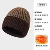 Chapéu de Tricô Outono e Inverno Chapéu de Lã Masculino Amazon Novo de Camada Dupla com Forro de Fleece Quente e Resistente ao Frio Versátil Chapéu de Tricô
