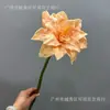 Flor de açucena artificial em PU, decoração para sala de estar e mesa de jantar, adereço para fotografia, buquê de noiva, atacado para casamento