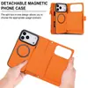 Adecuado para funda de teléfono magnética desmontable RFID para Apple 18PRO, bolso con cremallera cruzada para Samsung S26, cubierta protectora anticaídas