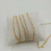 Corrente de malha de calendário banhada em aço inoxidável cor 24K de retenção de cor acessórios de joias DIY material acessórios de vestuário corrente