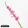 Flor artificial com toque realista, flor falsa de gladíolo, ornamento de decoração para sala de estar, flor de seda para casamento, flor artificial única, arte floral de decoração suave para casa
