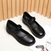 Sapatos de Mãe, Sapatos de Couro Confortáveis para Mulheres de Meia-Idade e Idosas, Sapatos Femininos Novo Estilo Primavera/Verão 2025, Couro Macio, Sola Macia Sapatos de Trabalho, Sapatilhas Femininas Versáteis