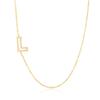 Collar de cobre con circonitas microincrustadas chapado en oro auténtico para mujer, cadena de clavícula, serie de letras mayúsculas personalizadas europeas y americanas