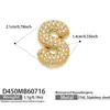 Collar Colgante Misterioso y Lujoso con Circonitas Incrustadas y 26 Letras Inglesas, Acero Inoxidable Chapado en Oro de 18k, Collar de Joyería para Mujer