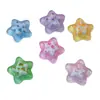 Pinza para el pelo de estrella de cinco puntas con estampado de frutas de colores transparente, banda para el pelo, pinza para el pelo, parche de hebilla de zapato DIY con pegamento de crema, accesorios de resina