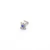 Fábrica de Origem Novo Produto Transfronteiriço Aço Inoxidável Estrela de Oito Pontas com Strass Barra em L Piercing de Nariz Multicor Super Brilhante Decoração de Nariz Pequena Quantidade Atacado