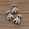 16 accesorios pequeños de aleación DIY animal estrella de mar elefante amor fruta cuentas de agujero grande conector cuentas para pulsera