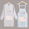 Bata de Dibujos Animados Delantal de Lona Fresca Cocina Casera Anti-Manchas Delantal de Cocina para Adultos Ropa de Trabajo Transpirable para Mujeres