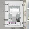 Gabinete de Baño Grande de Acero Inoxidable con Arco Lavabo Integrado para Baño Combinación de Gabinete Lavamanos con Fregadero Retenedor de Agua