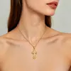 Tendencia de Moda Europea y Americana Transfronteriza Nuevo Collar Cruzado, Galvanizado en Oro Real, Estilo de Lujo Ligero, Diseño de Nicho, Venta al por Mayor