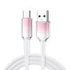 Cable de datos Tipo-c transparente de cristal Carga súper rápida de 120W para Apple 15/16 Huawei vivoppo cable de carga rápida