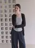 Chaqueta cárdigan protectora solar de seda de hielo negra para mujer, estilo fino de verano 2026 nuevo modelo, combinada con un top tipo camisola, se puede usar como chal o top para aire acondicionado