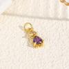 Chapado de cobre de circonio de color nicho personalizado 18k colgante de animal tortuga pulsera versátil simple collar accesorios de joyería DIY