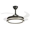 Lámpara Ventilador Invisible de 36 pulgadas Lámpara de Techo para Restaurante Moderna Simple Escandinava Araña de Cristal Conversión de Frecuencia Estudio Lámpara de Ventilador de Techo Pequeña