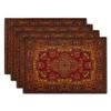 Individual Bohemio Exotismo Individual de Lino Lavable Tela Tótem Mantel Individual Aislamiento Térmico Posavasos Estampado Antideslizante