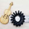 Preto Puro Preto Arma Pequeno Grande Pulseira Ousada Linha Telefônica Elástico de Cabelo Corda de Cabelo Anel de Mola de Plástico Corda de Cabeça Barraca