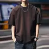 Nova Camiseta Masculina Tendência Estilo Americano Resistente Manga Curta, Outono 2026 Nova Camiseta Masculina Casual Solta de Meia-Manga