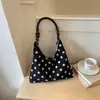Bolso Casual de Lunares para Mujer 2026 Nuevo Verano Merade Gamuza Bolso de Hombro Único Gran Capacidad Bolso Tote para Viajes Diarios