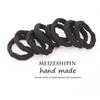 Clásico Superventas Super Asequible 10 Colores Bandas Gruesas para el Cabello Alta Elasticidad Anillo de Toalla Jacquard sin Costuras Bandas de Goma Accesorios para el Cabello