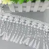 Venta al por mayor del fabricante Encaje Soluble Bordado de Encaje de Seda de Poliéster Borlas de Encaje Accesorios Encaje Decorativo para Cortinas DIY