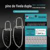 Conector de pino de fivela dupla de alta velocidade oito anel azul embalagem Luya Pin a granel acessórios de pesca de pesca