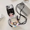 Funda para Teléfono con Diseño de Puntos de Anime para iPhone 17 Apple 16 Pro Max 15 Plus con Correa