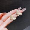 Pendientes de mariposa con diamantes y piedra de ojo de gato con diseño de nicho, estilo coreano, sencillos y de alta gama.