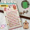 Pegatinas Luminosas para Uñas 5D DIY en Relieve Niños Niñas Nuevo Estilo Pegatinas de Nariz Pequeña Pegatinas para Uñas de Bebé Princesa de Dibujos Animados