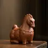 Adorno de Mascota de Té de Arcilla Púrpura Dehua, Juguete de Té Animal Pixiu del Zodiaco, Soporte para Incienso, Mascota de Té Pequeña que Cambia de Color