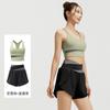 Conjunto de Ropa Deportiva de Verano Transfronteriza: Sujetador Deportivo, Shorts, Ropa Interior de Yoga, Ropa para Correr, Fitness, Yoga