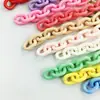 Hebilla de cadena acrílica 14x 19 mm color caramelo colorido hebilla accesorios para llavero DIY cadena de equipaje