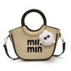 Bolsa Cesta de Verduras de Diseño Nicho Casual para Mujer 2025 Nueva Bolsa Cruzada Casual para Vacaciones en la Playa, Bolso de Mano, Bolso Balde