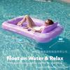 Cama flotante inflable transfronteriza Piscina de spa Piscina flotante al aire libre Piscina tipo balsa Piscina para césped de adultos Cama de agua con respaldo Cama reclinable