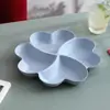 Plato de Fruta Seca en Forma de Corazón Paja de Trigo Plato de Fruta para Sala de Estar Plato de Dulces Caja Creativa para Snacks Caseros Festivos