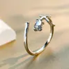 Anillo de Flor de Rosa de Plata S925 con Diseño Abierto de Alta Gama, Estilo Bosque Estilo Romántico Anillo Versátil Fabricante de Regalos Aprobación Directa