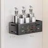 Estante de Almacenamiento Lateral para Refrigerador Cocina Magnético Sin Perforaciones Montado en Pared Estante para Especias Hogar Artefacto de Almacenamiento para Cebolla, Jengibre y Ajo