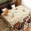 Toalha de Mesa de Luxo Leve de Alta Qualidade Impermeável e à Prova de Óleo Estilo Retro Americano Dopamina Tapete para Mesa de Jantar Estilo Ins Toalha de Mesa para Mesa de Centro